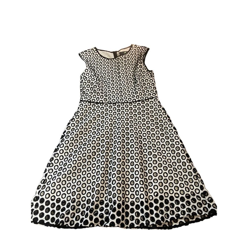 J. Crew Factory Black and White Polka Dot Midi Dress